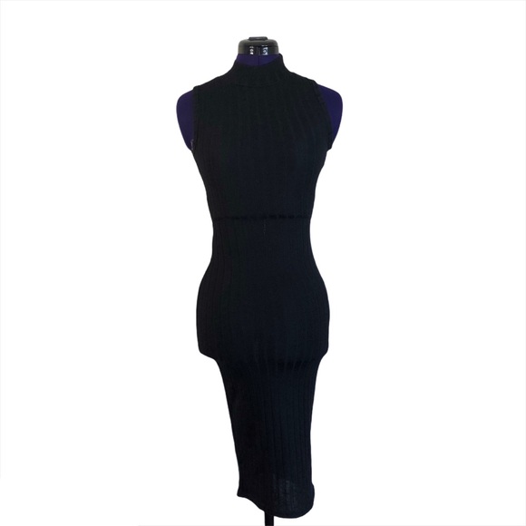 Adam Levine Black Turtle Neck Short Sleeve Dress - Picture 1 of 12